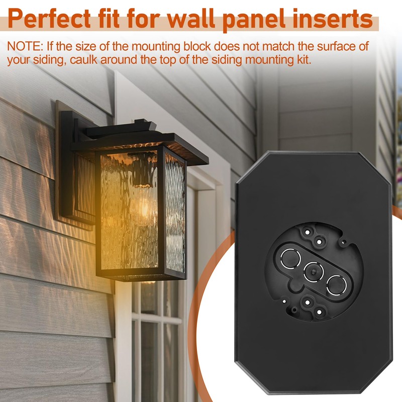 8141DBL Outdoor Light Mounting Block with Built-in Electrical Box Vinyl