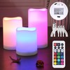 yucanucax Remote Control Rechargeable Flameless LED Candle Light, Outdoor/Indoor Color