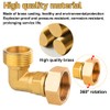 Pack of 2 Brass Movable Screw Connections, 1 Inch Brass