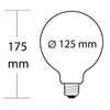 greenandco® Vintage Design LED Lamp Black Patterned (Hexagons) Dimmable E27