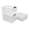 Qsbon Qskely 30 L Clear Plastic Collapsible Storage Crate, Folding
