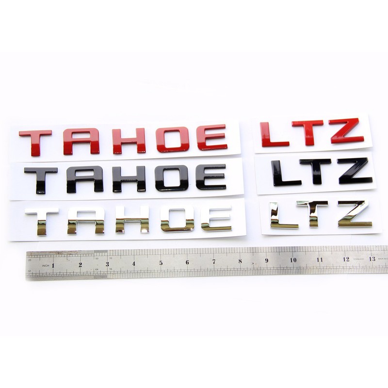Yoaoo OEM Chrome Tahoe LTZ Nameplate Emblems Letter Badge Compatible