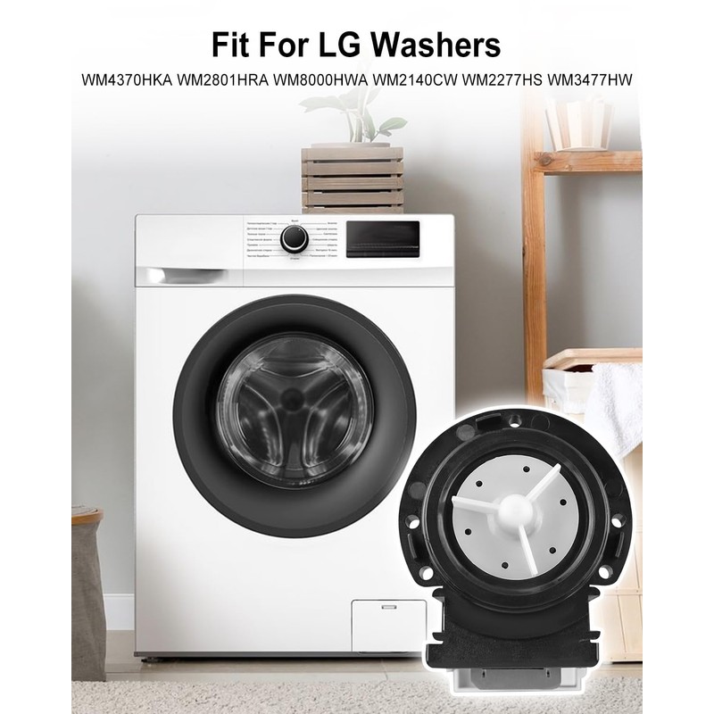 WM4370HKA Washer Drain Pump Fit for LG Washers WM2801HRA WM8000HWA