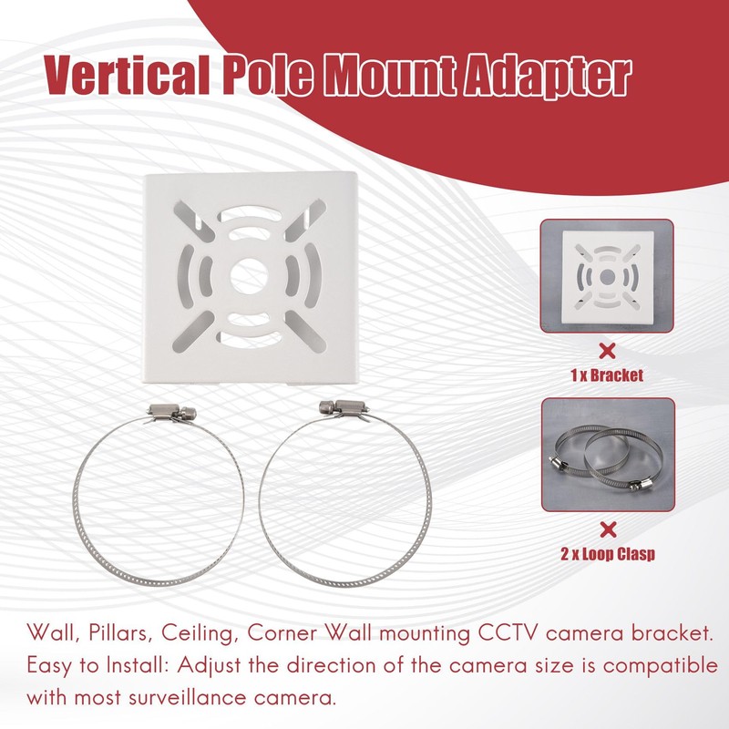 Yuuinnter Universal Vertical Pole Mount Adapter, with 2, Wall Mounting