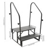 CNCEST RV Steps with Handrails,2 Step RV Stairs 450 lbs