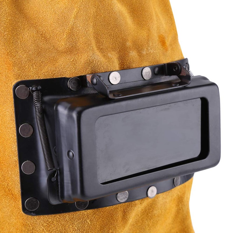 Asixx Welding Mask Welding Surface Welding Helmet Burn Prevention Cowhide