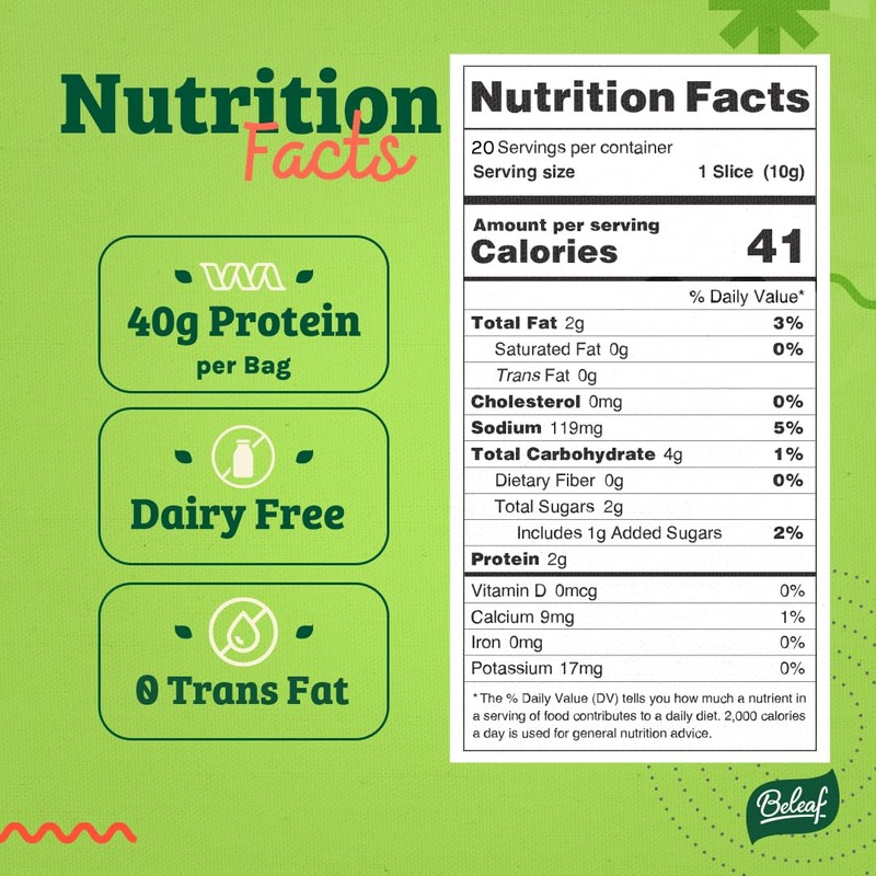 Beleaf Wasabi Plant-Based Jerky | Delicious Meat Substitute | Low