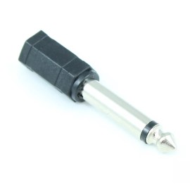 My Cable Mart 1/4 Inch MONO TS Male to 3.5mm Female MONO TS Adapter  Nickel Plated