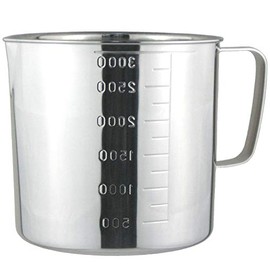 Nagao 803000 Tsubamesanjo Measuring Cup, 10.8 fl oz (3,000 ml), 18-8 Stainless Steel, Made in Japan
