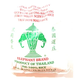 Elephant Brand Thai Hom Mali Rice 10 Lb