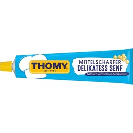 THOMY Delikatess Senf Mittelscharf (Medium Hot Mustard) in Tube - 200 ml