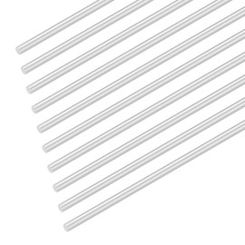 M METERXITY 10-Pack Round Aluminum Rod, 3mm (1/8") Dia 100mm (4") Length 6061 Aluminum Round Rod Solid Lathe Bar Stock Metal Sticks for DIY Crafts Making/Industrial/Construction/Model