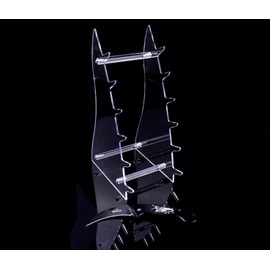 2 Sets Six Layers Heavy Duty acrylic Knife Display Stands,Pocket Knives Cabinet Holder,Hunting Survival Knife Rack