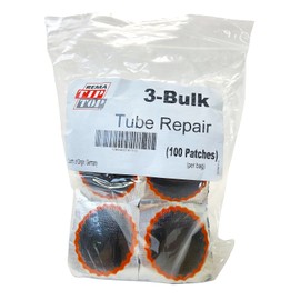 Rema Tip Top Tube Patches, Round Vulcanizing Patches for Motorcycle and Automotive Tire Inner Tube Repair, Red Feather Edge (2 in. Qty 100)