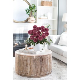 23 inch Tall Chrysanthemum Fake Mums Flowers for Decoration Rustic Flowers Artificial Chrysanthemum Flower Arrangement for Home Office Wedding Table Decor- Fake Purple Flowers Faux Mum 4 Pack