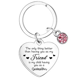 Nfyxcaz Godmother Gifts Godmother Keyring Christmas Birthday Gifts For Godmother Gifts For Christening Friendship Keyring