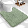 OLANLY Toilet Rugs U-Shaped 24x20, Extra Soft Absorbent Chenille Contour