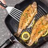 Fish Spatula, Stainless Steel Slotted Turner with Solid ABS Handle,