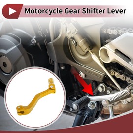 RATCHROLL 10mm Hole Diameter Folding Motorcycle Gear Shifter Lever for Bosuer M4 for 50cc 110cc 250cc Dirt Pit Bike Motorcycle ATV Quad Pedal Shift Arm Gold Tone Silver Tone 1 Pc