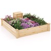 S AFSTAR Raised Garden Bed with Wood Composter, 49" x