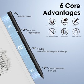 PalmScribe Stylus Pen for Remarkable 2 Pen with Eraser & 5 Tips,Magnetic Remarkable Replacement Pen for Remarkable 2 Alternative Marker Plus,Remarkable Pencil for Wacom/Kindle Scribe/BOOX/EMR Devices