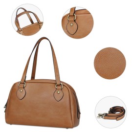 F.ZH Tote Bag, Shoulder Bag, Women's Handbag, Cross-body Mini Tote, Small, Mini Bag with Shoulder Strap, Stylish, Cute, Lightweight, Walking, Shopping, Travel, Commuting to Work, Camel