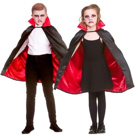Wicked Costumes Kids Unisex Super Deluxe Satin Vampire Cape Fancy Dress Costume - (One Size)