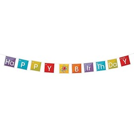 Fun Express - Science Party Birthday Banner for Birthday - Party Decor - Hanging Decor - Garland - Birthday - 1 Piece