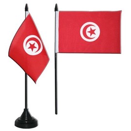 Table/Desk Flag Tunisia Flag FRITZE® + Free Sticker