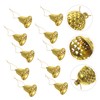 Ipetboom 12pcs Xmas Bell Pendant Ornaments Festive Plastic Hanging Decorations