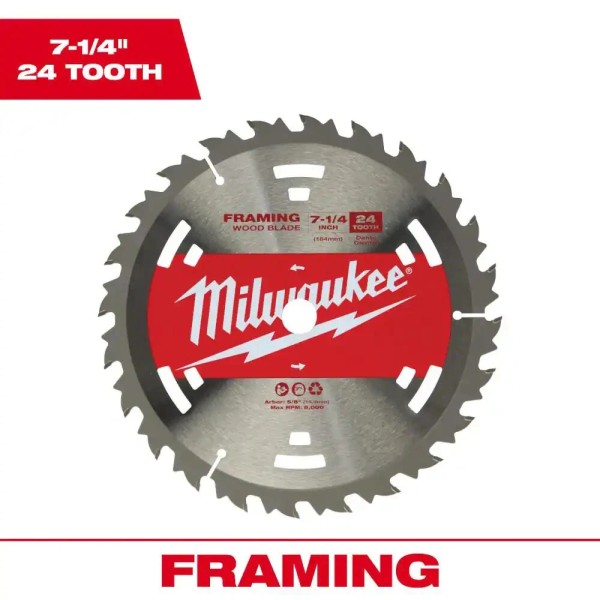 Branded 7-1/4 in. 24 TPI Wood Cutting Framer Circular Saw