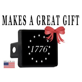 Rogue River Tactical Betsy Ross 1776 USA American Flag Trailer Hitch Cover Plug US Patriotic Vintage Rustic Flag