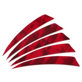 PATIKIL Shield Cut Vanes, 20 Pack 4 Inch Archery Arrow Fletch Turkey Feather Fletch Right Wing Fletching for DIY Target Shooting, Red