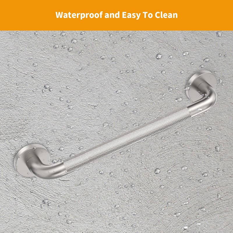 2 Pack Shower Grab Bar with Knurled Anti-Slip Grip 18