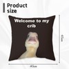 Welcome to My Crib Throw Pillow Covers 18x18 Inch Funny