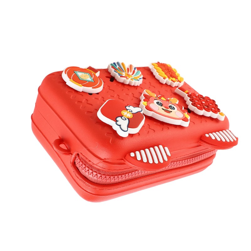 Kids Single Shoulder Camera Bag DIY Cartoon Decors Shock Absorbing
