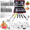 80-Piece Stainless Steel Fruit Carving Tools Set - Professional Watermelon