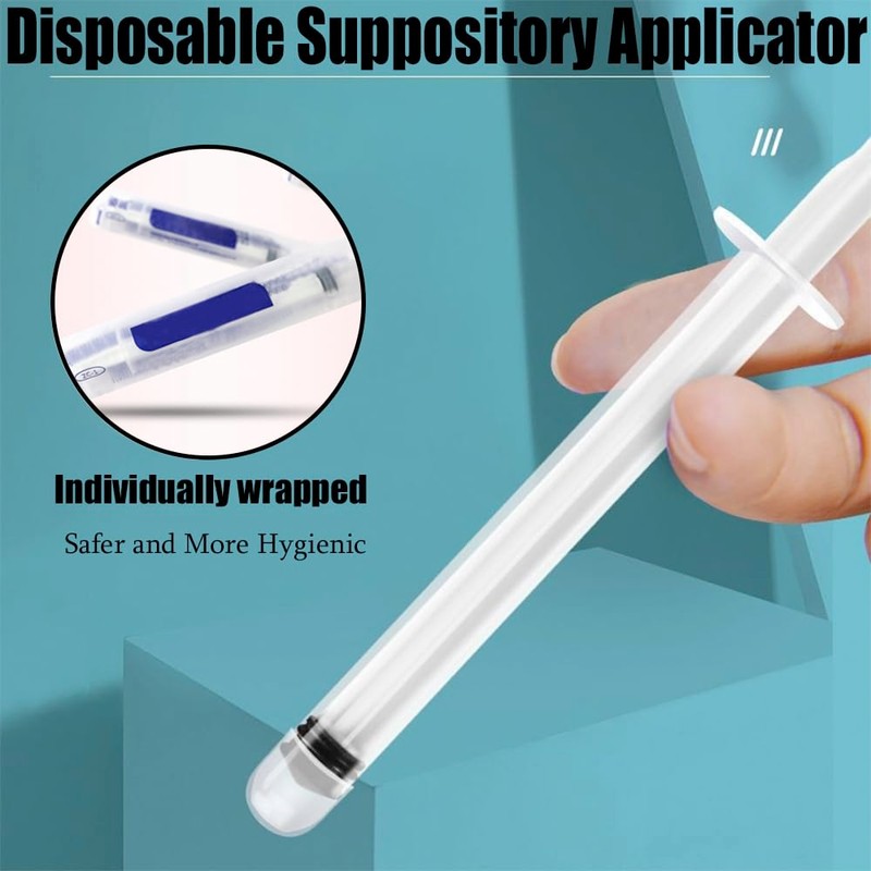 10 PCS Vaginal Applicators Disposable Suppository Applicator Individually Packing Lube