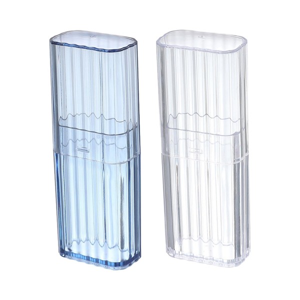 Pack of 2 Cotton Buds Container for Travel, Portable Mini