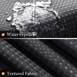 Naturoom Black Shower Curtain Black and White Ombre Bath Shower Curtains for Bathroom, Textured Fabric Shower Curtain Liner with 12 Hooks, Water Repellent, Machine Washable, 72 x 72 inch, Black