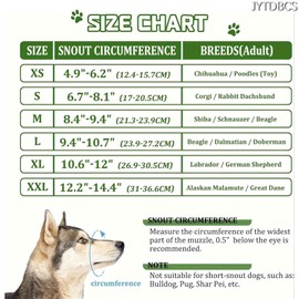 JYTDBCS Anti-bite dog muzzle Mesh cloth breathable anti-barking anti-eating pet mask Large and small dog muzzle