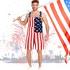 Yi-gog American Flag Coveralls for Unisex Bib Overalls Festival Jumpsuits