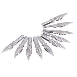 Calligraphy Nibs, 10pcs Metal Fountain Pen Spare Nibs Replacement Calligraphy Pen Nibs Cartoon Comic Pen Nib Set Lettering Tools for Artistic Writing and Practice