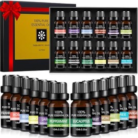 Aceites Esenciales Aromaterapia Set Botellas Kit Elaborado Ingredientes Naturales Adecuado Difusores Fabricación Velas Masajes Meditación