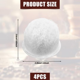 Gosknor 4pcs Water Filter Pod Replacements, Coffee Maker Water Filter with 6 Transparent Gloves Compatible with Wolf Gourmet WGCM100S WGCM110S WGCM120SWGCM100S WGCM110S WGCM120S