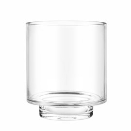 CYS EXCEL Clear Glass Hurricane Candle Holder Flower Cylinder Vase Wedding Centerpieces for Pillar Floating Candles Home Décor Plant Terrarium, Height-5.5", Width-4.5"