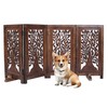 Woodify Decorative Freestanding Dog Gate – 56"x28" Folding 4 -