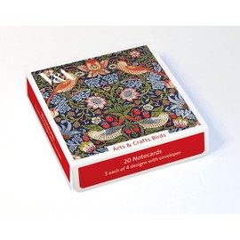 Museums & Galleries - 20 Notecards & Envelopes Boxed (V&A - Arts & Crafts Birds) ETE047