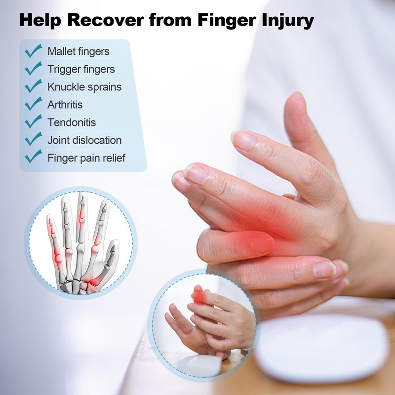 hautllaif Pack of 5 Splint Finger Bandages, Splint Stabiliser for