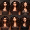 QEUOPE Brown Deep Wave Bundles Human Hair Color 4 Dark